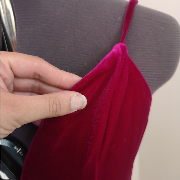 NBD - Velvet - Deep V, Slit Dress - Size 4 - Picture 2 of 3